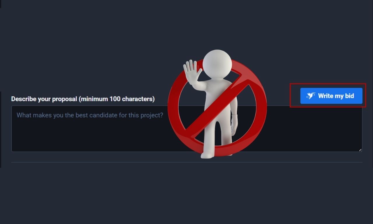 Freelancer Write My Bid button
